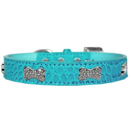 PET PAL Croc Crystal Bone Dog CollarTurquoise Size 16 PE761759